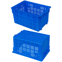 Panier de distribution d'aliments frais Panier de transport en plastique Caisse emboîtable mobile pour fruits en maille
