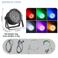 Projecteur LED Par 18x10W RGBW 4-en-1 IP65 pour DJ, discothèque, scène, fêtes, éclairage extérieur DMX