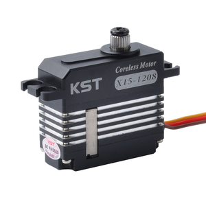 KST X15-1208มอเตอร์ไมโครคอร์เลสแบบหมุนวนแรงดันไฟฟ้ากระแสตรงสูง7.4V ช่วง6–8.4V แรงบิด13.5กิโลกรัม‑เซนติเมตรเวลาตอบสนอง0.07วินาทีความถี่333Hz ระยะเคลื่อนที่50มม. สำหรับเฮลิคอปเตอร์บังคับวิทยุ - Product Image 2