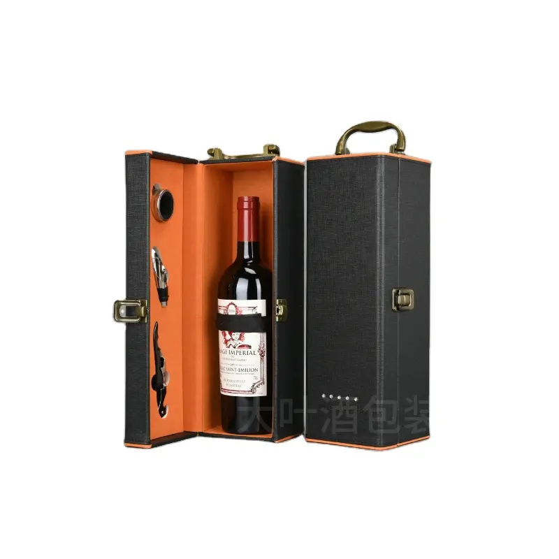 Gedrukt Kartonnen Luxe Custom Houten Wijn Set Gift Verpakking Met Logo