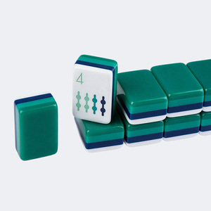 Wholesale New Miss Darling Custom Bamboo Travel <b>Mahjong</b> <b>Set</b> 160 Engraved 4 Layer Luxury Green Acrylic American <b>Mahjong</b> Tiles - Product Image 4