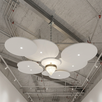 Panneaux d'isolation acoustique modernes en fibre de verre haute densité, écologiques, pour salles de conférence, aires de réunion et studios.