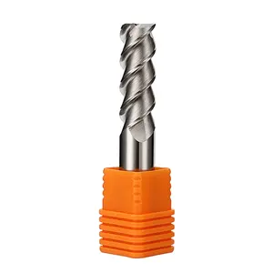 DOHRE Combined 3F High Polished HRC58 45 Degree Helix Angle Double Axis Relief Angle Aluminum End Mill