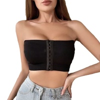 Soutien-gorge sans bretelles à fermeture avant push-up sans armatures 3/4 coupe ultra-fin en nylon pour femmes européennes et américaines grandes tailles