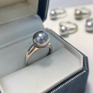 10697 DIY Pearl Accessories S925 Silver <b>Ring</b> with Empty Support Multiple Beads Silver Jewelry <b>Set</b> <b>for</b> <b>Women</b> 3-7mm - Product Image 2