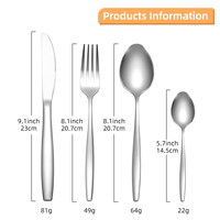 Ensemble de couverts de restaurant en acier inoxydable, cuillères et fourchettes en métal argenté, 4/48/144 pièces, pour mariage au Moyen-Orient