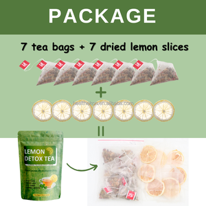 Thé amincissant à la vitamine C au goût naturel de citron, thé aux herbes chinoises en pyramide pour la perte de poids, sachets de thé 7 jours - Product Image 2