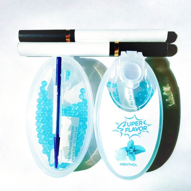 Mint Flavor Explosion Blast Ball Holder Plastic Cigarette Pops Beads & Fruit Menthol Capsule Accessories Box Packing
