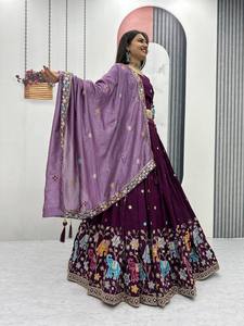 Lehenga Choli de Alta Demanda para Bodas con Cancan para Mujer, Ropa Elegante para Novias y Familiares, Disponible al Mejor Precio - Product Image 4