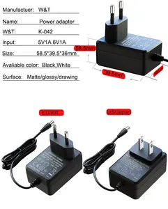 Adattatore di alimentazione alimentazione 5v 6v 9v 12v 15v 24v 0.5a 800ma 1a 2a con adattatore di alimentazione Switching Kc