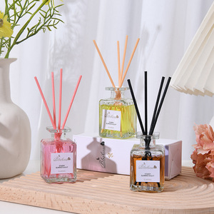 معطر جو زجاجي بدون لهب مع أعواد خشبية وزهور مجففة للديكور المنزلي، خالٍ من مادة BPA وطويل الأمد، سعة 50 مل - Product Image 6