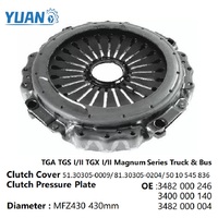 Plato de Presión de Embrague al por Mayor de 430 mm 3482000246 0501.212.715 para Camión Pesado MAN TGA TGS TGX 81.30305-0204 81.30305-0208
