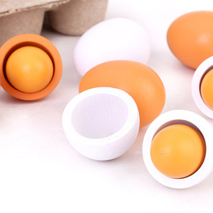 Kids 6pcs Wooden Pretend <strong>Eggs</strong> Set DIY Role Play Easter <strong>Eggs</strong> <strong>Toys</strong> Montessori Educational <strong>Toys</strong> - Product Image 3