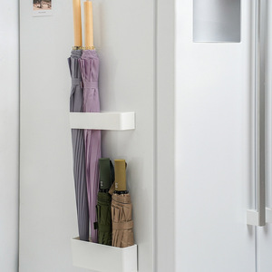 Yimijia Umbrella Storage Rack White Wall Mounted Japanese Style 10 Capacity Umbrella Stand With Velcro Closure - Product Image 3