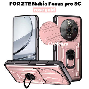 Lichicase, funda trasera multifuncional para ZTE Nubia <span class=keywords><strong>Music</strong></span> 4G, anillo de Metal, soporte para tarjeta, funda para teléfono móvil - Product Image 2