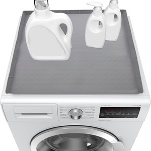 Protector de Superficie para Lavadora, Rectangular, Gris, Antideslizante, Impermeable, de Silicona, para Uso en Lavandería - Product Image 1