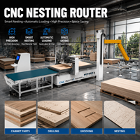 Machine CNC de nesting 3 axes à commande robotisée pour le chargement et l'étiquetage automatique de portes d'armoires en MDF et contreplaqué, modèle 2131, pour usine de travail du bois, directement de l'usine