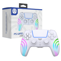Für PS5 Bluetooth-Spielcontroller Hall-Joystick Bewegungssensor Vibration Kabelloser Controller Mit RGB Farbiger Lichteffekt