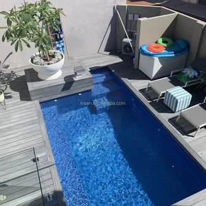 Azulejos para terraza al aire libre, para jardín, compuesto, hueco, Wpc, suelo laminado