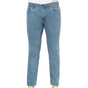 Custom Logo <b>Men</b> Straight Leg Slim Fit Denim <b>Jeans</b> Mid <b>Waist</b> Cotton Casual Pants Spring Style - Product Image 1