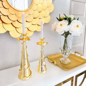 Bougie en métal plaqué or, derniers produits de décoration intérieure pour la maison, les hôtels et les restaurants - Product Image 1