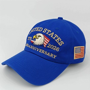 Gorras de Béisbol con el 250 Aniversario de EE. UU., Diseño Retro en Relieve, Lavadas, Ajustables, con el Águila Calva, 100% Poliéster Transpirable - Product Image 5