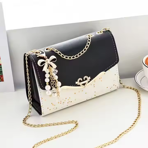 Bolso Bandolera de PU de Diseño al por Mayor para Mujer, Bolso de Mano Moderno con Cadena, Monedero Personalizado para Teléfono Móvil, con Cremallera y Patrón de Estrellas a la Moda - Product Image 1