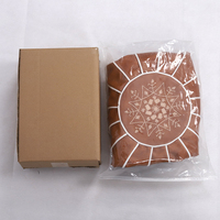 Hendry Pouf de sol Otomono en cuir marocain pour salon