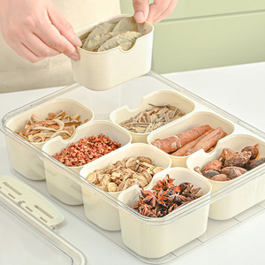 Kitchen Compartment Food <b>Storage</b> <b>Box</b> Large Capacity Airtight <b>Lid</b> Refrigerator Organizer Rectangle Shape L Size - Product Image 3