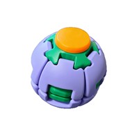 Balle de décompression promotionnelle en plastique à pression et rotation avec rebond lent pour puzzle d'enfants - Nouveau jouet unique
