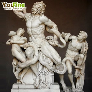Sculpture de statue de <span class=keywords><strong>Laocoon</strong></span> et de ses fils en marbre sculpté à la main YOUFINE classique - Product Image 6