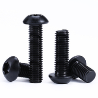 Baut Mesin Baja Tahan Karat 304 Hitam Oksida M2 M2.5 M3 M4 M5 M6 M8 Kepala Tombol Torx