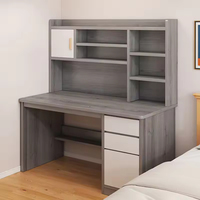 Grand espace de rangement moderne Bureau d'étude en bois pour étudiants Bureau d'ordinateur avec étagère et tiroirs Grand bureau pour le dessin