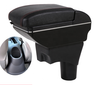 รถญี่ปุ่นรุ่นใหม่ออกแบบรถยนต์หนัง PU สีดำพร้อมกล่องคอนโซลกลาง7 USB สำหรับ Nissan Versa/Sunny/<span class=keywords><strong>Almera</strong></span> 2020-2021 - Product Image 4