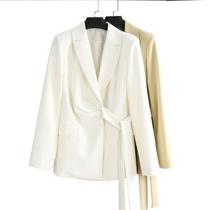 2024 New <strong>Women's</strong> Wear Asymmetric Design Lace-up Slim Fit Slim and Elegant <strong>Smart</strong> commuter Suit <strong>Jacket</strong> - Product Image 1