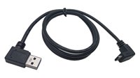 Câble de données micro-USB Type-C à angle droit et coudé à gauche pour ordinateur, téléphone portable, appareil photo - 1 mètre, matériau TPE