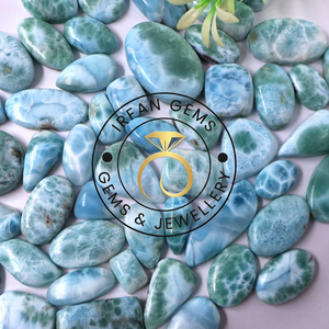 Larimar Cabecón Súper Premium del Caribe, Gema 100% Natural con Bonito Patrón, Piedra para Joyería de Larimar del Caribe - Product Image 1
