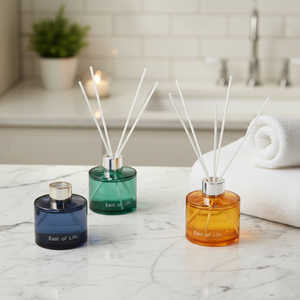 Difusor de Aromaterapia sin Fuego, Difusor de Varillas de Fibra en Botella de Vidrio, Difusor de Aceites Esenciales, Ambientador Seguro - Product Image 1
