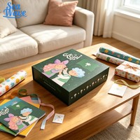Boîte cadeau magnétique personnalisée, boîte d'emballage rigide, boîte d'expédition avec logo personnalisé imprimé pour l'emballage de cadeaux de vacances