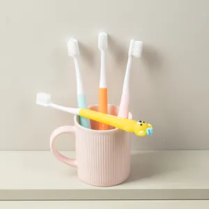 High Quality Baby Brush Kid Toothbrush Oem/Customized Cartoon Cute Bear Modeling Toothbrush Handle With Detachable Design