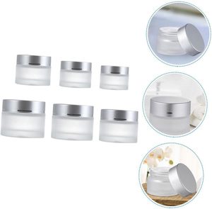 Envase de Lujo para Cuidado de la Piel, Envase Vacío de Vidrio Esmerilado Blanco de 5ml 10ml 15ml 30ml 60ml para Crema Cosmética con Tapa Dorada - Product Image 2