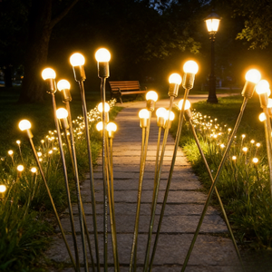 ソーラーLED蛍ライト 屋外ガーデン雰囲気 IP65防水 ステンレス鋼 モーションセンサー 360度ビーム角 - Product Image 4