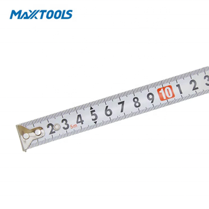 Thước dây thép có thể thu vào 5m với hệ thống đo lường trường hợp mạ điện băng thép trắng - Product Image 6