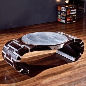 Hj nhà thiết kế cổ điển công nghiệp nhôm thân Bàn cà phê với tùy biến cho trong nhà/ngoài trời sử dụng - Product Image 4