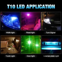 Bombilla LED T10 COB 12V W5W para Interior de Coche, Luz Blanca de Lectura, Luz de Matrícula, Luz de Posición, 6000K
