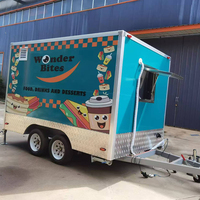 Camionnette de restauration commerciale certifiée CE en tôle galvanisée pour la vente de glaces et la publicité, conforme à la norme EPR française