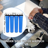 Vente en gros usine – Boîtier de filtre à eau intégré 4 étapes, 20 pouces, fin, en PP robuste, avec 4 filtres bleus, 0,1-0,45 MPa