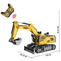 Excavadora de Aleación con Control Remoto DWI, Vehículos de 15 Canales, Camión de Pulverización 2.4G, Juguetes de Excavadora RC para Niños, Juguetes de Camiones de Construcción