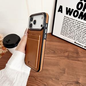 เคสโทรศัพท์ระดับพรีเมียมแบบย้อนยุคให้ความรู้สึกเหมือนหนัง PU + TPU เคสโทรศัพท์ทั้งหมดพร้อมช่องใส่บัตรสำหรับ iPhone 17 <span class=keywords><strong>Air</strong></span> 16 15 Pro <span class=keywords><strong>Max</strong></span> - Product Image 5