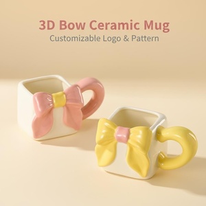 Mug à café en céramique demi-couleur carré, peint à la main sous glaçure, qualité supérieure, nouveau, pour la famille et la <span class=keywords><strong>chambre</strong></span> - Product Image 1